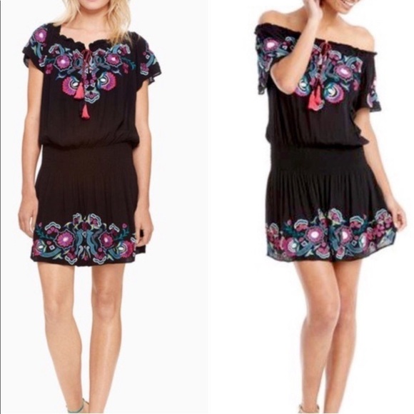 PARKER Tammy Embroidered Smocked-waist Mini Dress - Picture 2 of 8